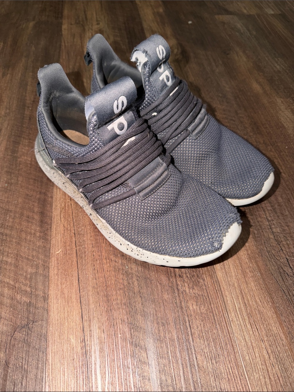 Mens Adidas Lite Racer Adapt 4.0 gray cloudform slip on shoes size 7.5